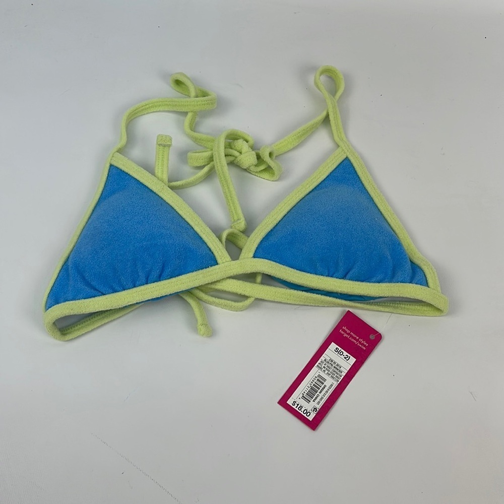 Xhilaration Blue and Green Bikini Top